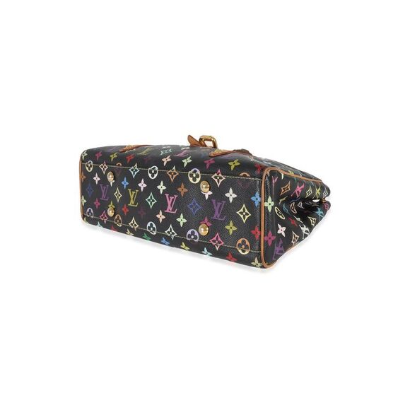 Louis Vuitton x Takashi Murakami Black Monogram Multicolore Aurelia MM - Picture 8 of 12